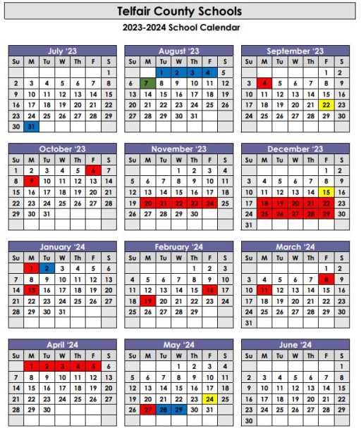 District Calendar - Telfair County School District District Calendar - Telfair County School District