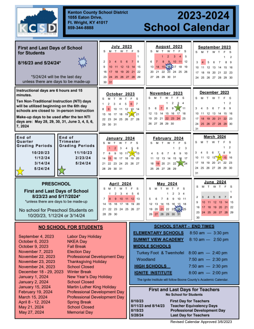 Boone County Ky School Calendar 2024 2025 October 2024