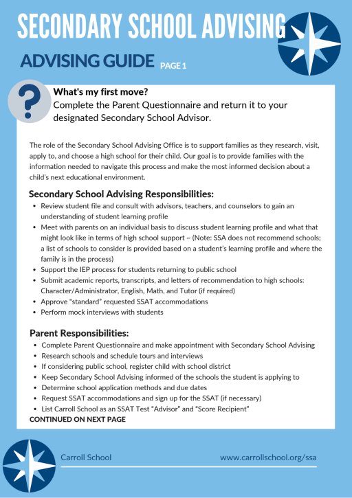 Info & Resources - Carroll School