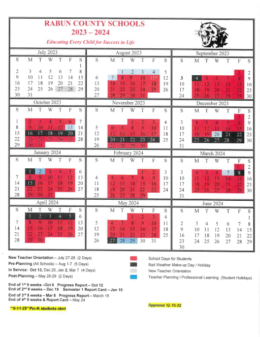 Rabun County School Calendar 2024 2025 Showing All Holidays And Days