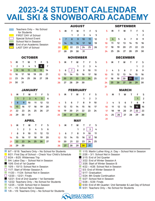Vail School District Calendar 2025 2026au