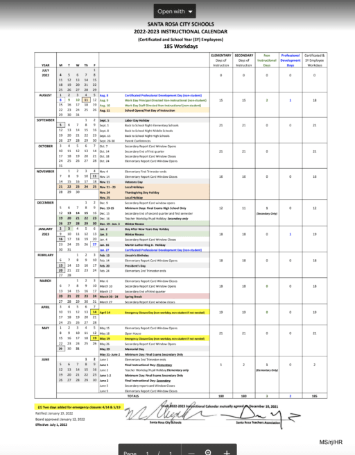 School Year Calendar - Brook Hill Elementary School School Year Calendar - Brook Hill Elementary School