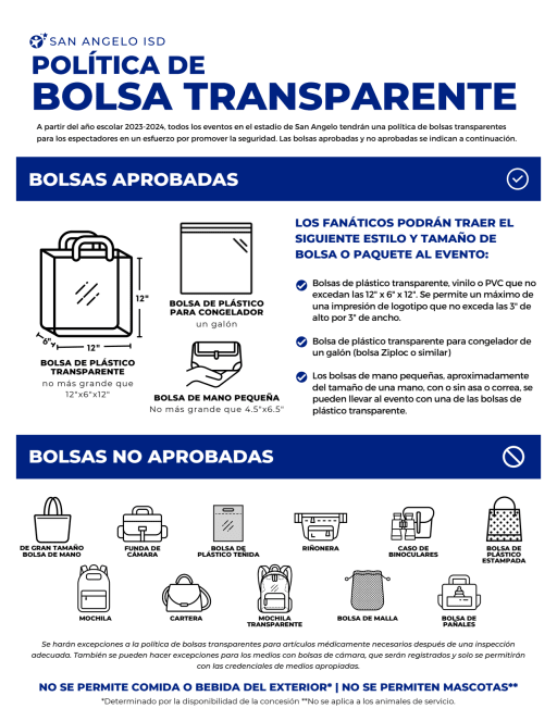 First page of the PDF file: SAISDClearBagPolicy-Spanish