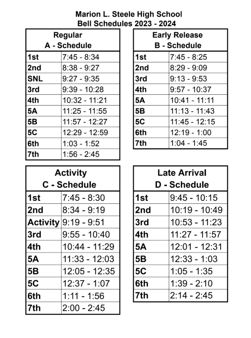 Bell Schedules - Amherst Exempted Village Schools Bell Schedules - Amherst Exempted Village Schools