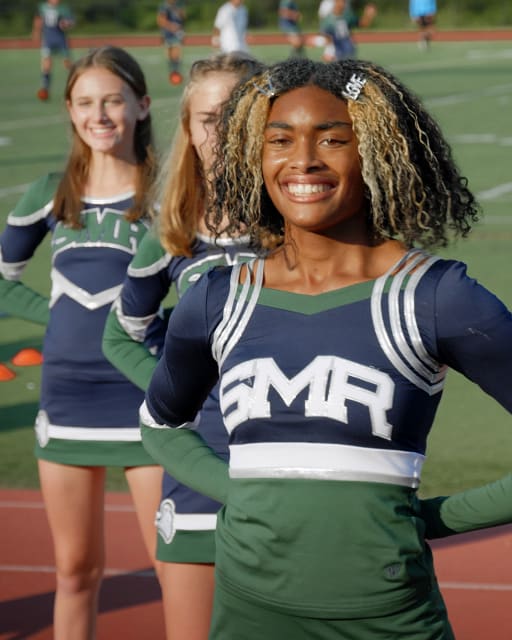 Cheerleaders standing