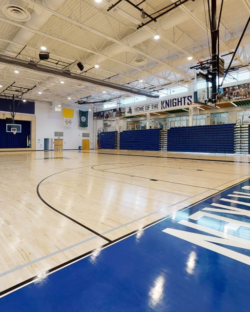 View inside the Donnie Williams Center on the court
