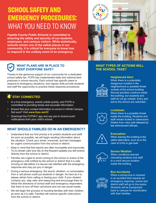School Safety & Emergency Procedures - Fayette County Public Schools