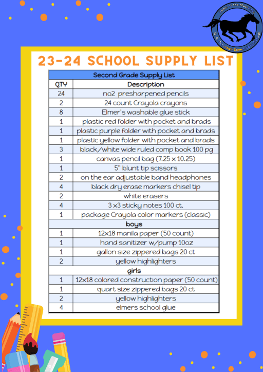 Supply List - Tarver Elementary School