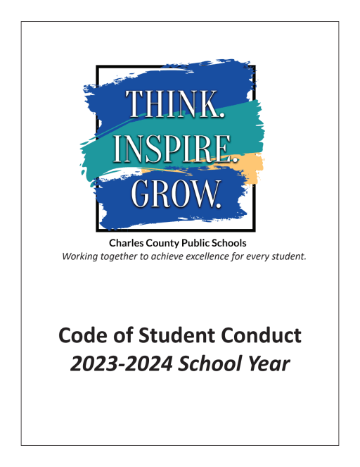 Code of Student Conduct 2023-24 - Charles County Public Schools