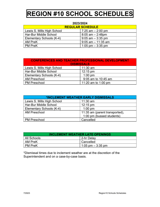 all-schedules-regional-school-district-10