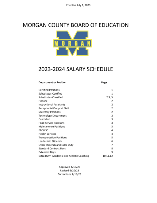 Staff - Morgan County Schools