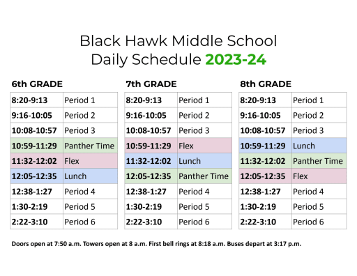Daily Schedule - Black Hawk Middle School
