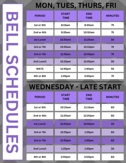 Bell Schedules - Centennial Jr. High School
