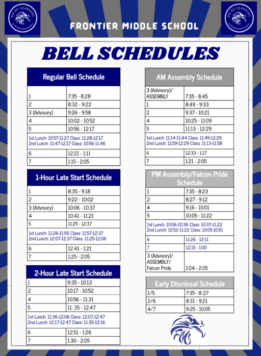 Schedules - Frontier Middle School Schedules - Frontier Middle School