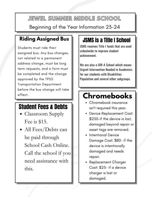 Supply List - Jewel M. Sumner High School