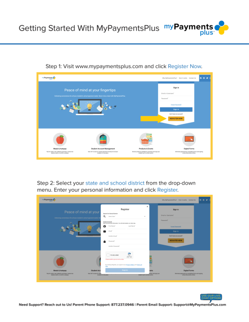 MyPaymentsPlus Information Board Post Page
