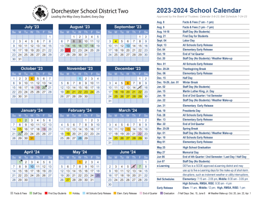 Calendar - Dorchester School District 2