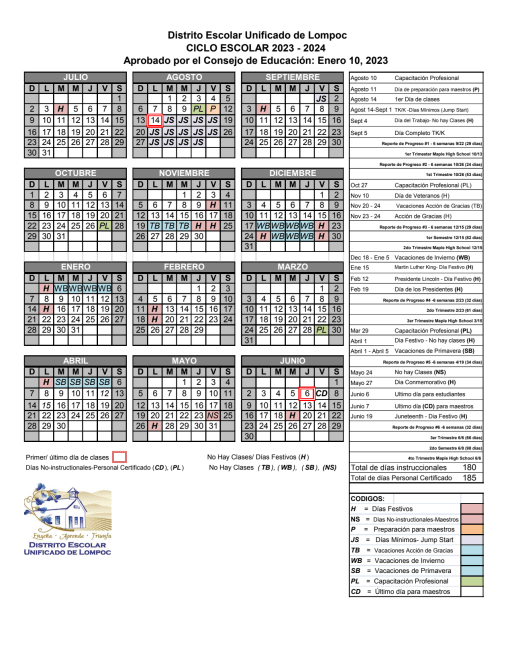Lusd Calendar 25 26