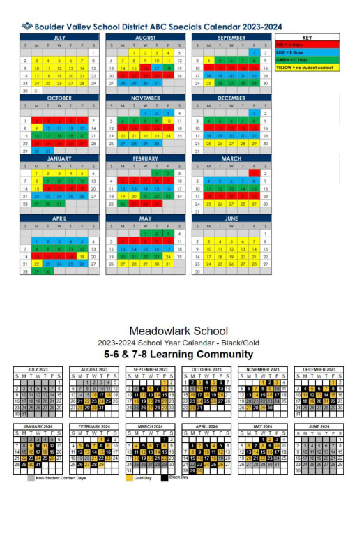 ABC B&G CALENDAR - Meadowlark School