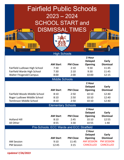 August 28, 2023 District Newsletter - Fairfield Public Schools