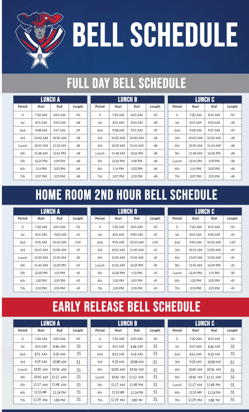 Bell Schedule - ALA Queen Creek | Tuition Free PK-12 Arizona Charter Schools