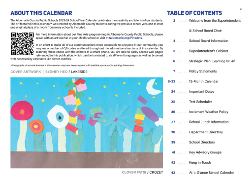 Annual 13-Month Calendar - Albemarle County School District