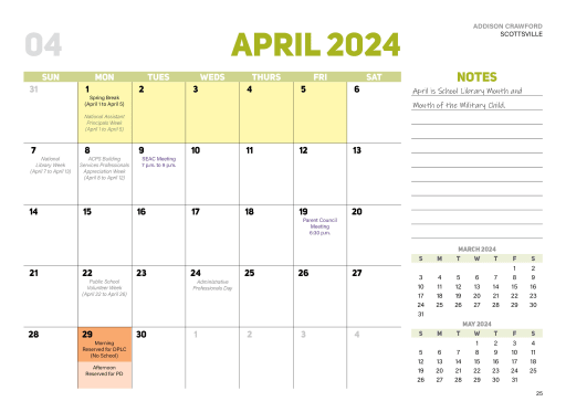 Annual 13-Month Calendar - Albemarle County School District