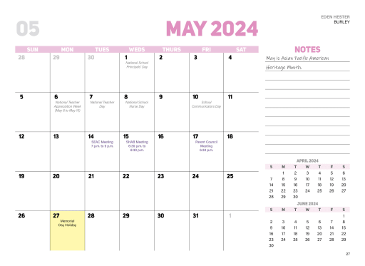 Annual 13-Month Calendar - Albemarle County School District
