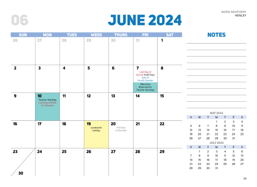 Annual 13-Month Calendar - Albemarle County School District