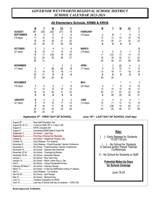 calendar-effingham-elementary-school