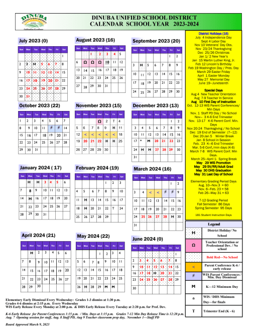 DUSD Calendar - Dinuba High School