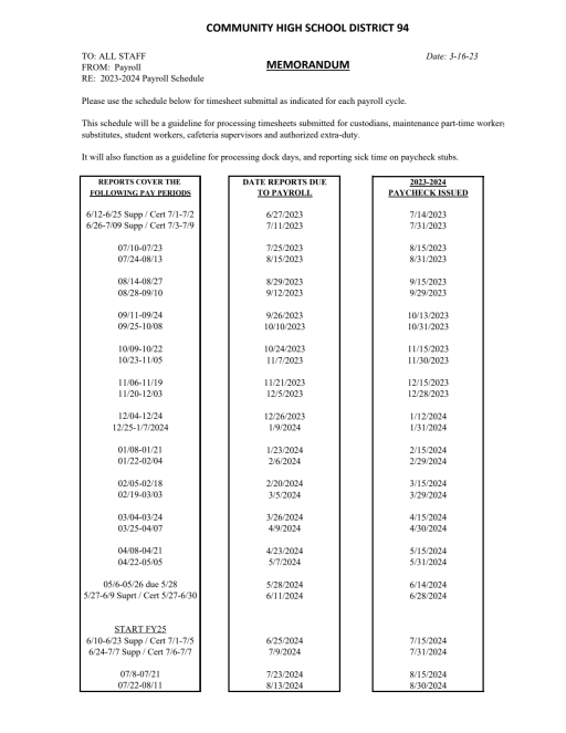 Chicago Public Schools Payroll Calendar 2024 Alyce Bernice