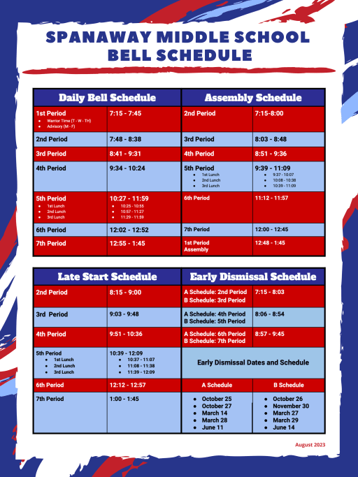 Schedules - Spanaway Middle School