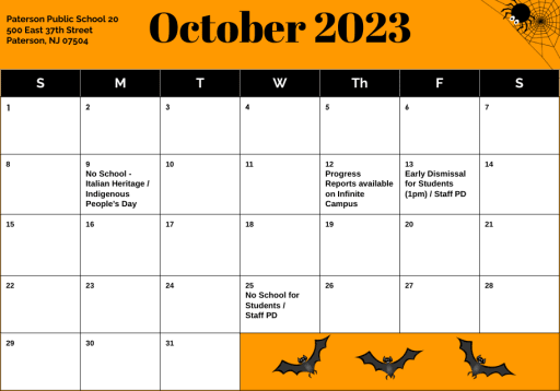 Calendar - Public School No. 20