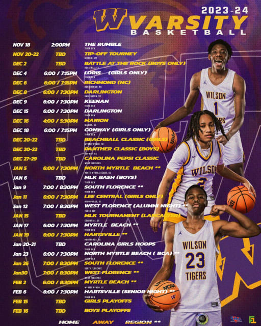 Timberland high shop school basketball schedule