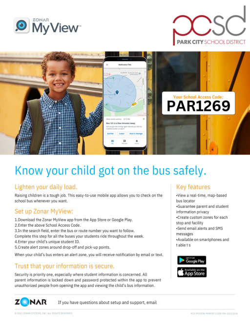 ZONAR MyView (Bus Tracking) - Park City School District