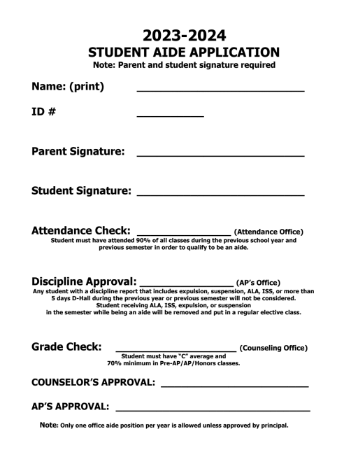Forms - Glenda Dawson High School