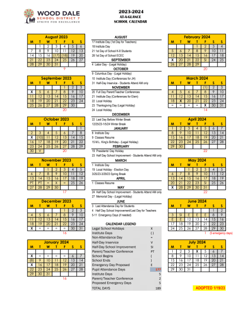 23-24 At-A-Glance Calendar - Wood Dale Sd 7