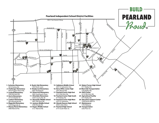 Map of Facilities - Pearland Independent School District