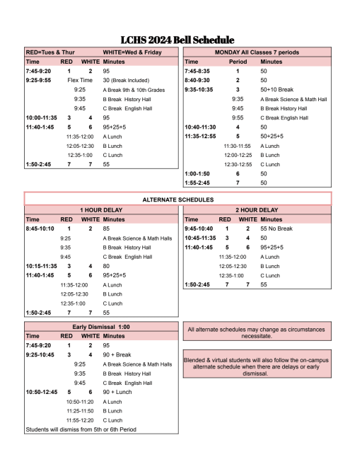 Schedules & Calendars - Lawrence County High School