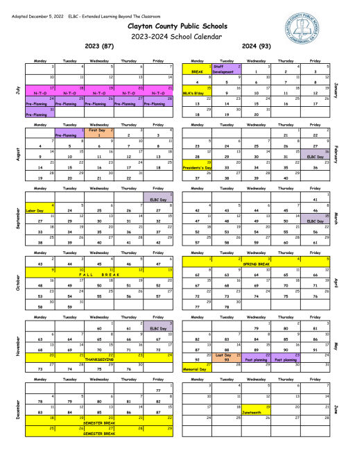 Calendar - Riverdale Middle School