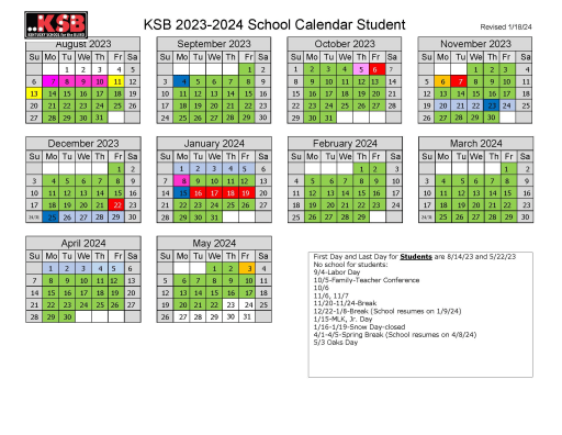 Calendar - Kentucky School for the Blind