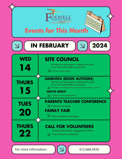 Calendar - Folwell Elementary School