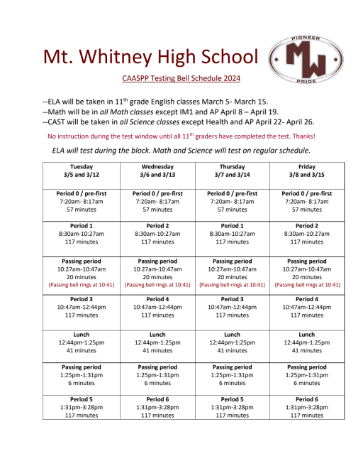Home - Mt. Whitney High School