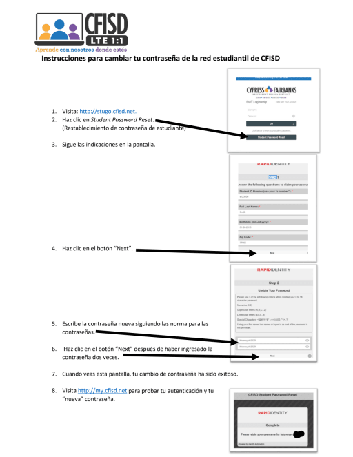 Changing Network Password Cypress Fairbanks ISD