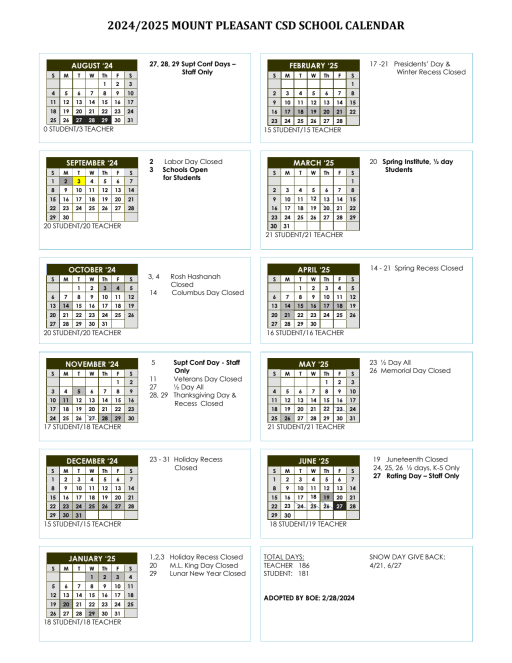 Calendar - Hawthorne Elementary