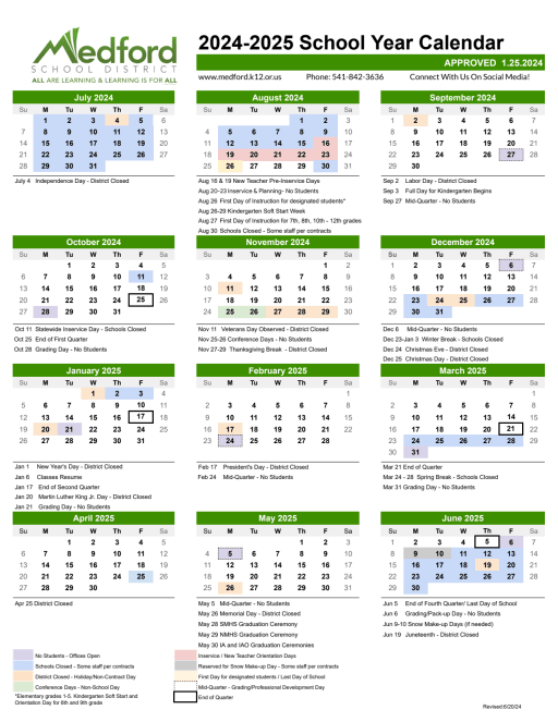 Calendar For School Year 2025 To 2025 Pdf