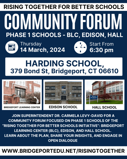 Community Forum: Phase 1 Schools, Thursday, March 14, 2024 at 6:30PM |  Posts Detail