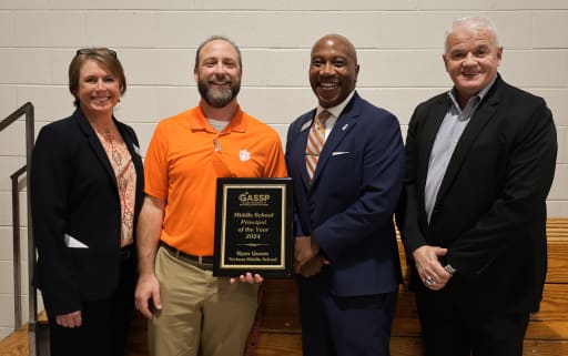 Ryan Queen of Trickum Middle School named “top” principal in the