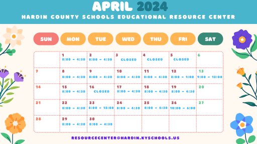 Resource Center Calendar - Hardin County School District